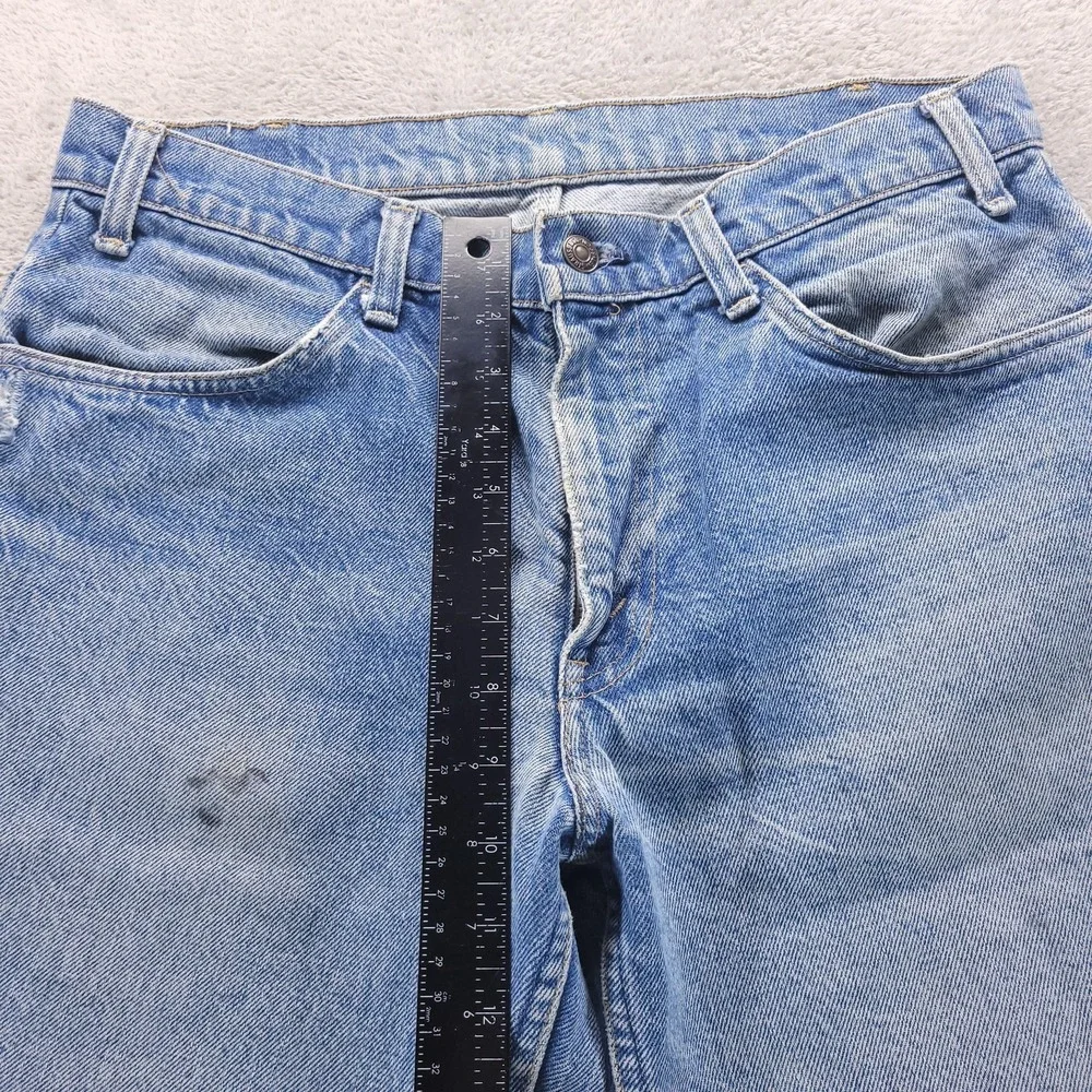 VTG Levis 684 Jeans Mens 32x30 Blue Flare Bell Bottom Talon Zip 70s Patchwork